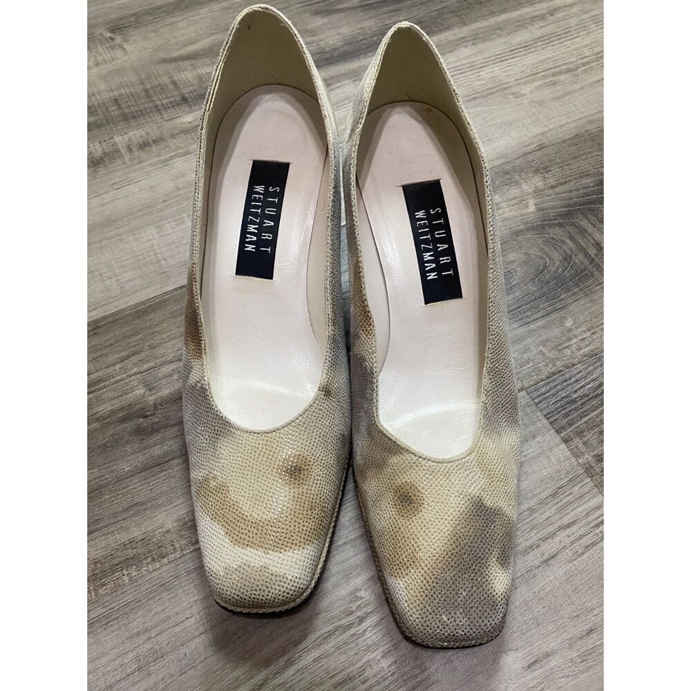 Stuart Weitzman Block Heel Closed Toe Pump size 8B - Picture 2 of 6